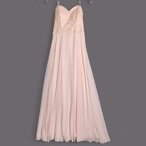 X By Xscape Gown Women 4 Blush Pale Formal Balletcore Coquette Romantic Elegant